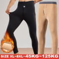 Men's Autumn And Winter Fleece Keep Warm Pants Slim Thermal Underwear Pants Soft Comfortable Men's Plus Size 8XL 7XL 6XL Legging. 