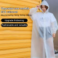 New 1PC Non-disposable Portable Adult Raincoat Eva Poncho Outdoor Travel Transparent Unisex Raincoat For Man Rainwear. 
