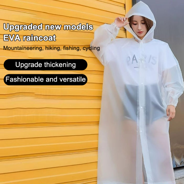 New%201PC%20Non-disposable%20Portable%20Adult%20Raincoat%20Eva%20Poncho%20Outdoor%20Travel%20Transparent%20Unisex%20Raincoat%20For%20Man%20Rainwear%20-%20Image%204