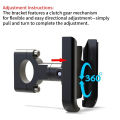Aluminum Alloy Motorcycle Bike Bicycle Mobile Phone Holder for 4-7 inch Smartphone Riding Navigation Stand Handlebar Mount.