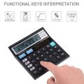 12 Digits Calculator - Large 12-Digit CT 512 Calculator With Check & Correct Function, Solar Battery Dual Power Electronic Calculator, Large Computer Keys Electronics Calculator For Office School Calculating. 