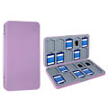 Portable for SD and for Micro SD card storage box with 40 card slots (20 SD+20 TF), suitable for SDHC, SDMC, TF cards. 