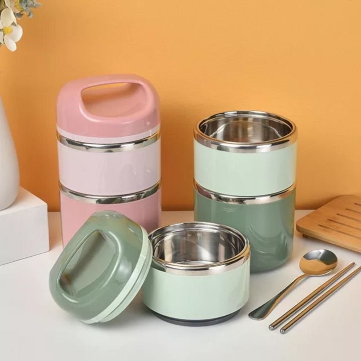 2 layer Tedemei Food Grade Stainless Steel Lunch Box