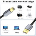 USB Printer Cable,USB 2.0 Type A Male to B Male Scanner Cord High Speed for , , , Epson, Lexmark, Xerox and More. 