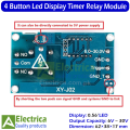 4 Button Digital Led Display Timer Relay 6v to 30v DC Digital Time Relay Module for Egg Incubator and DIY Projects By Electrica. 
