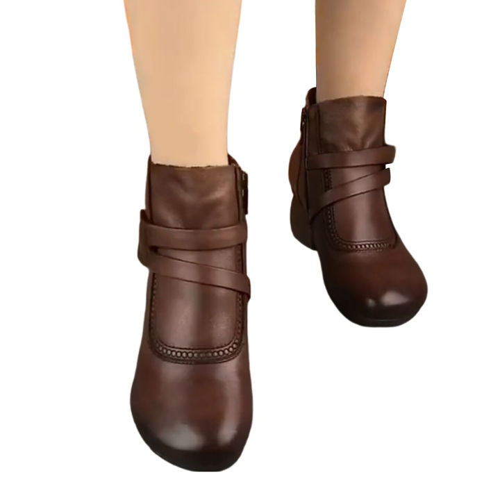 Low%20Heel%20Walking%20Ankle%20Boots%20Side%20Zipper%20Design%20Winter%20Casual%20Short%20Boots%20%20for%20Girlfriend%20Women%20Lover%20-%20Image%207