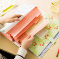 A4 Folder 5 Layers Macaron Color File Large Capacity Document Organizer Student School and Office Supplies Stationery. 