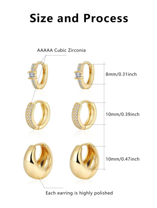 3%20Pairs%20Small%20Gold%20Hoop%20Earrings%20Set%20for%20Women,%2014K%20Gold%20Plated%20Huggie%20Hoop%20Earrings%20for%20Multiple%20Piercing%20Dainty%20Hoop%20Earrings%20-%20Image%204
