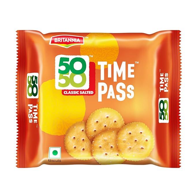 Britannia 50-50 Classic Salted Time Pass Biscuit