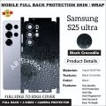 SAMSUNG S25 ULTRA full Back 360 Protection skin wrap with sides and camera protection premium quality skin wrap for Samsung S25 Ultra full cover wrap sheet for samsung s25 ultra. 