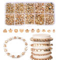 500pcs CCB Beads for Jewelry Making kit Plated Gold color Beads Box DIY Bracelet Necklace Accessories. 