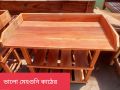 wooden gastope table. 