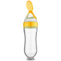 Squeezing Feeding Bottle Silicone Newborn Baby Training Rice Cereal  Food Spoon Supplement Feeder Safe Useful Tableware For Kids. 