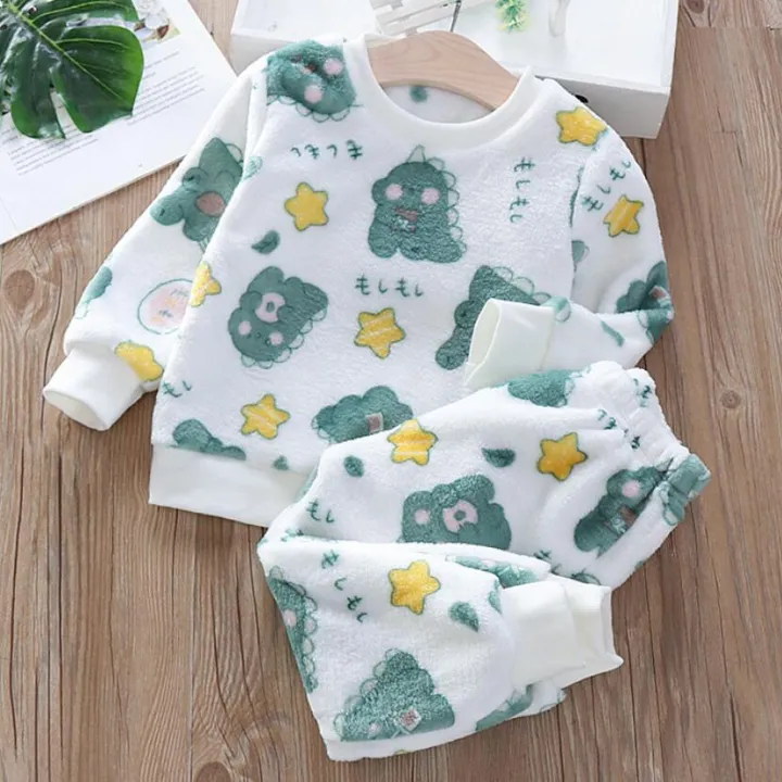 Boys%20Coral%20Fleece%20Pajama%20Sets%20Plus%20Velvet%20Thick%20Flannel%20Homewear%20Children%20Winter%20Warm%20Sleepwear%20Suit%202Pcs%20Girls%20Pantsuit%20-%20Image%205