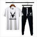 Black markhor printed tracksuit for men and boys. 