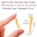 Miwayer Unbleached Bone String Nails 6pcs Bridge Pins for 6 & 12 String Acoustic Guitar Fixed Nails Reliable Replacement Parts. 