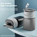Tangle-Free Charging: 2-in-1 Silicone Protector & Organizer for iPhone 11/12 Chargers (Gray). 