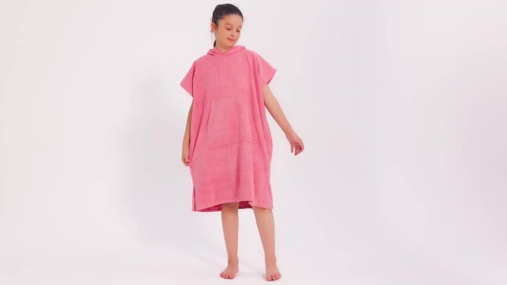 Kids Bath Hooded Changing Towel Robe, Swimming Robe Surf Beach Poncho, Quick Dry Absorbent Surf Poncho, Microfiber Towels