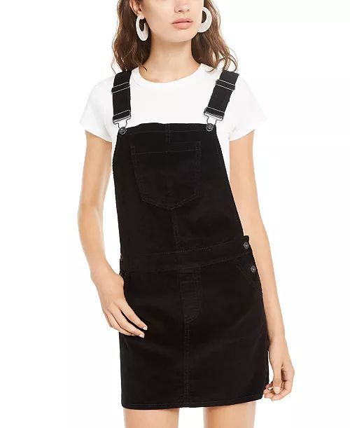 Black%20Colour%20Simple%20Pinafore%20Short%20Denim%20Dress%20with%20t%20-%20shirt%20Free%20For%20Women%20-%20Image%202