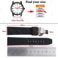 20mm 22mm Premium Silicone Watch Band Butterfly Buckle Waterproof Soft Strap Breathable Strap Replacement Universal Watch.