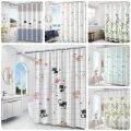 Mildew Proof Shower Curtain High Quality PEVA with 12 Hook Bathroom Curtain 180*150cm Thickened Printed Shower Curtain. 