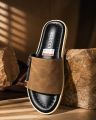Premium Designer Style Men's Black Comfortable Casual Slipper. 