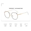 Classic Blue Light Blocking Women Glasses Frame Fashion Metal Spring Hinge Eyewear Optical Prescription Eyeglasses Frames. 