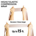 1 Roll Compression Bandage Wrap with Clips,Sports Bandages Tape for Ankle, Wrist, Arm, Leg Sprains First Aid Bandages Measure. 