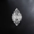 DOTEFFIL 925 Sterling Silver Pattern Hollow Ring For Women Fashion Wedding Engagement Party Charm Jewelry.