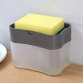 Kitchen Detergent Press Portable Soap Dispenser Pak Clean Cloth Dishwashing Pot Soap Dispenser Cleaning Tool.