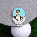 Magnetic Golf Ball Marker Hat Clips Funny Cartoon Print Accessories for Golf Cap Metal Decorative Jewelry Gift for Golf Lover. 