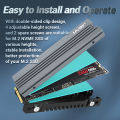 JEYI M.2 SSD Heatsink, NVME NGFF Cooling Aluminum Cooler Radiator with Thermal Silicone pad for PC / PS5 PCIE 2280 ssd icold-007. 