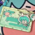 Hatsune Miku anime peripheral cartoon Lovely acrylic decorative pendant students photo ID card Protective case for friends.