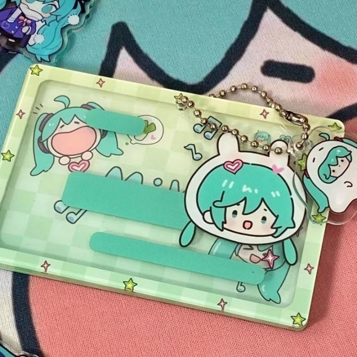Hatsune%20Miku%20anime%20peripheral%20cartoon%20Lovely%20acrylic%20decorative%20pendant%20students%20photo%20ID%20card%20Protective%20case%20%20for%20friends%20-%20Image%204