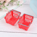 Dollhouse Miniature Shopping Basket Toys Kids Mini Supermarket Shopping Hand Basket Model Doll House. 