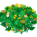 100g Plants Building Blocks DIY Toys Leaves Grasses Pine Trees Bamboo Flowers Multi-scene Construction Practical Accessories.