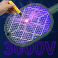 Mosquito Racket 2-in-1 Mosquito Racket Insect Killer USB Charging Protective Net Household Supplies for Home Bedroom Living Room. 