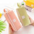 Double layer Oxford cloth pencil case portable zipper pencil case.
