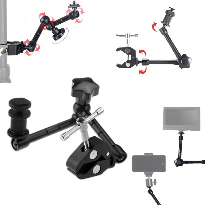 7%20inch%20or%2011%20inch%20Articulating%20Magic%20Arm%20+%20Super%20Clamp%20for%20DSLR%20Rig%20Camera%20to%20LCD%20Monito,%20LED%20Video%20Light%20Camera%20Accessories%20-%20Image%204