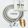 Bath Shower Hose Stainless Steel Flexible Pipe Shower Head Pipe Plumbing for Bathroom Accessories. 