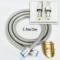 Bath Shower Hose Stainless Steel Flexible Pipe Shower Head Pipe Plumbing for Bathroom Accessories. 