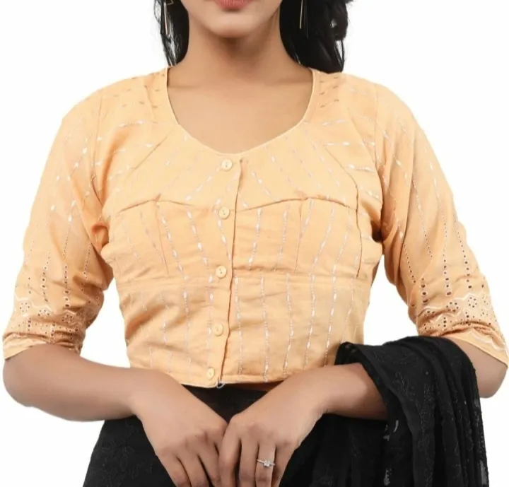Fashionable%20Cotton%20Blouse%20for%20Women/%203%20Quarter%20Sleeve%20Cotton%20Blouse%20for%20Women.%20-%20Image%202