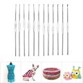 2pcs Metal Handle Crochet Hook Knitting Needles Set Small Sizes 0.6-1.9mm DIY Lace Crochet Needles for Yarn Weave Tools.