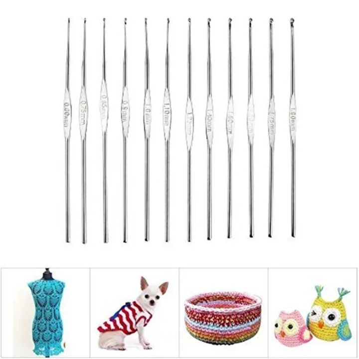 2pcs%20Metal%20Handle%20Crochet%20Hook%20Knitting%20Needles%20Set%20Small%20Sizes%200.6-1.9mm%20DIY%20Lace%20Crochet%20Needles%20for%20Yarn%20Weave%20Tools%20-%20Image%204