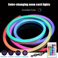 5V LED RGB Strip Light Neon USB Flexible Silicone Lights 1M Remote Control Waterproof SMD 3535 612Leds Tape Decoration for Room. 