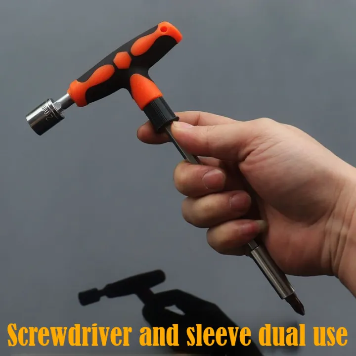 Screwdriver%20Set%20with%20T-shape%20Cross%20and%20Straight%20Slot%20Hexagon%20and%20Plum-shaped%20Heads%20Plus%20Socket%20Set%20for%20DIY%20Lovers%20Maintenance%20-%20Image%206