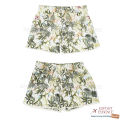 2-PIECES PACK Stretchable Elastic Waist Full Cotton Summer Short Pants for Girls/Export Essence. 