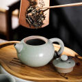 Ge Yao Ceramic Teapot Teacup Manual Chinese Ice Crack Split Teapot Can Raise Xishi Tea Pots Household Kung Fu Tea Pot.