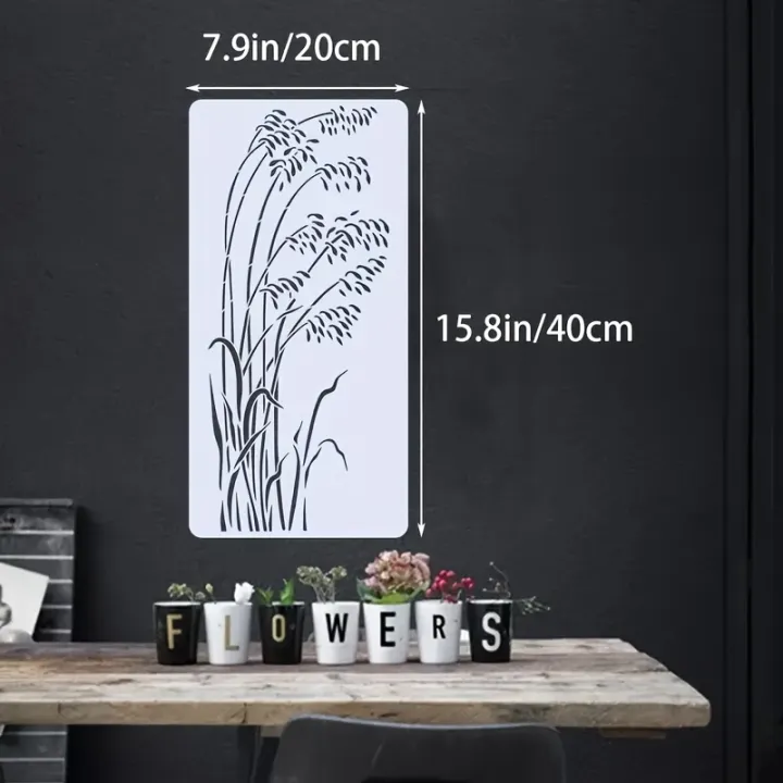 3%20Pcs%20Large%20Wildflower%20Stencil%20Set%207.9%C3%9715.8%20inch%20-%20Reusable%20Spring%20Floral%20and%20Rustic%20Plant%20Spray%20Template%20for%20Wall,%20Floor,%20Fence%20-%20Image%202