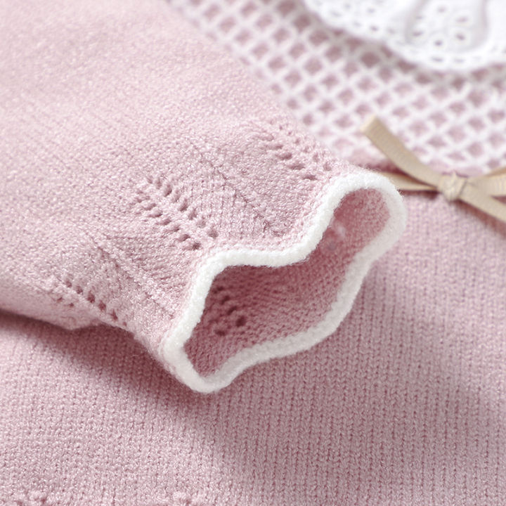 2pcs%20Autumn%20Winter%20Doll%20Collar%20Long%20Sleeve%20Sweaters%20+%20Solid%20Color%20Long%20Pants%20Baby%20Girls%20Clothing%20Sets%20Baby%200-9M%20Tops%20&%20Bottoms%20-%20Image%204